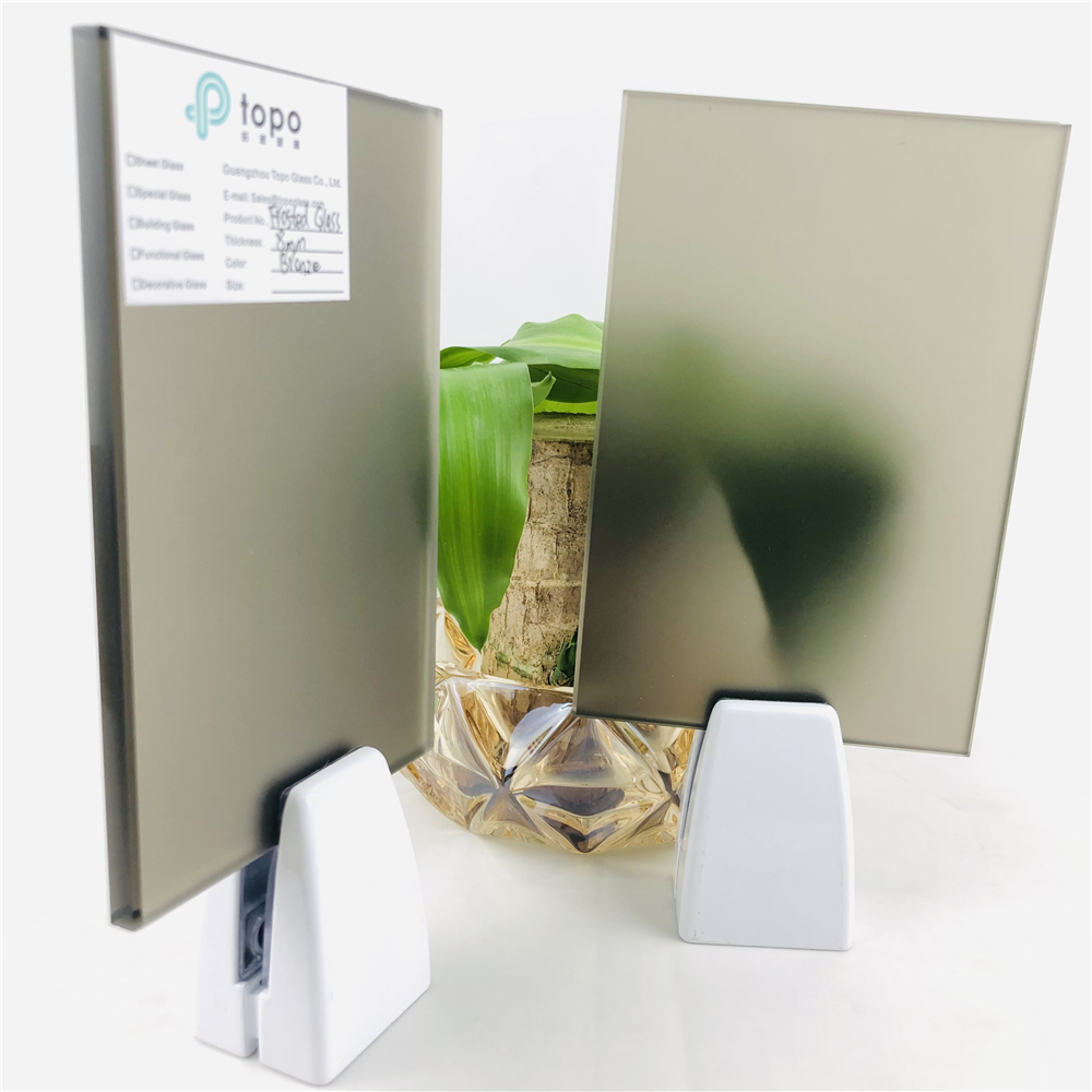 Bronze Frosted Glass زجاج بلوري برونزي
