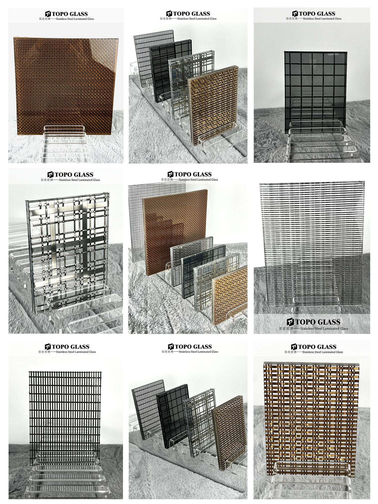 Stainless Steel Laminated Glass الفولاذ المقاوم للصدأ الزجاج الرقائقي